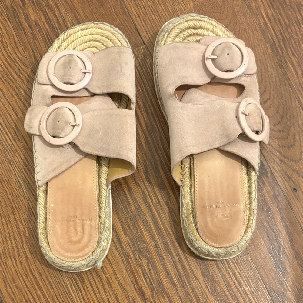 Marc Fisher Blush Espadrille Slides